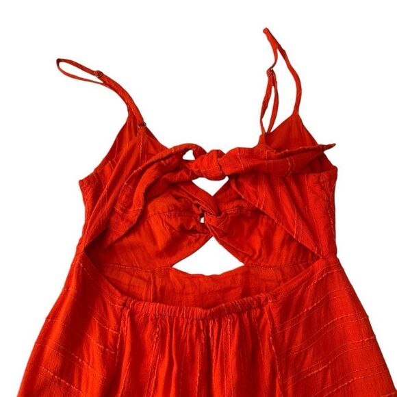 L*Space Red Sophia Back Tie Cut Out Textured Mini Dress, XS - Picture 5 of 12